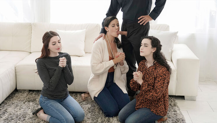 Tall Girls with Big Tits in a Wild Foursome