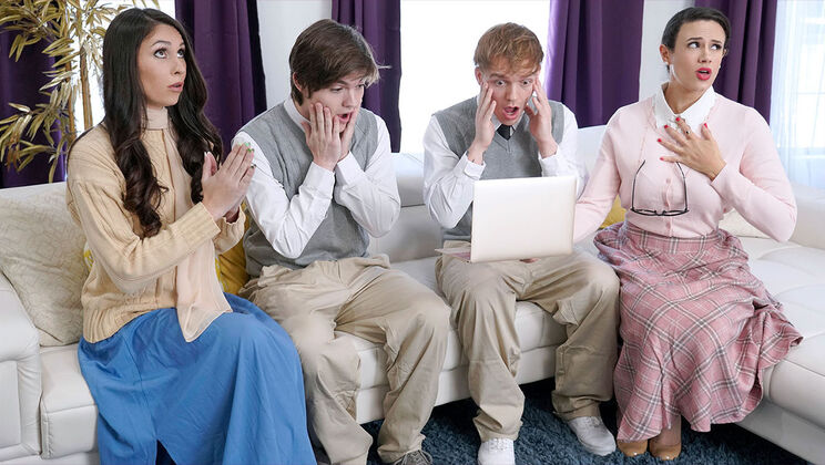 Stepmom and Stepson Foursome