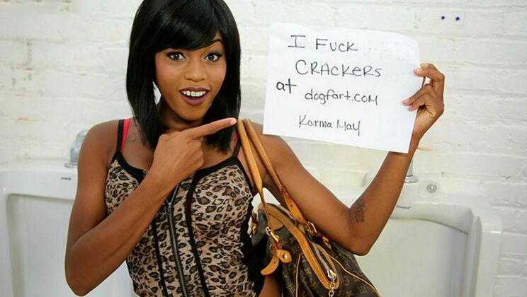 Shaved Tattooed Ebony Karma May