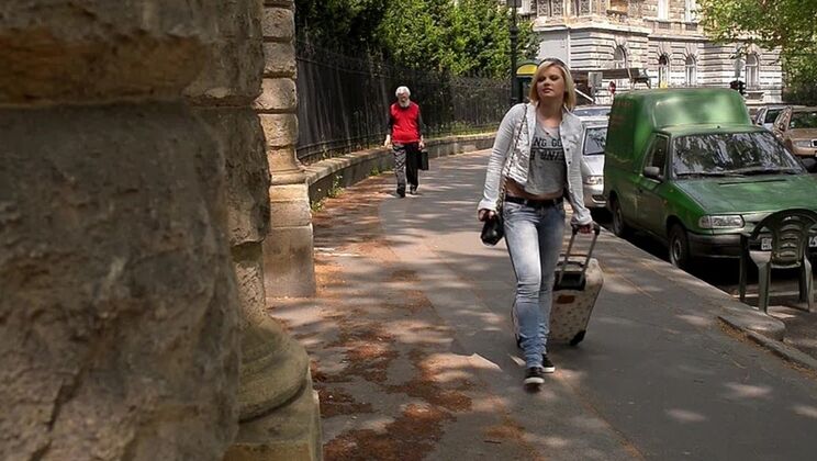 Hard Anal Sex with Tourist Angel Black, Blonde Bombshell