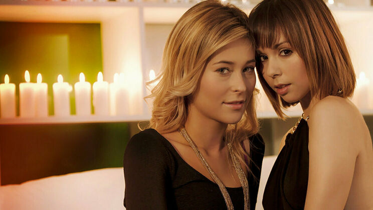 Curly Haired Cuties Share a Kiss