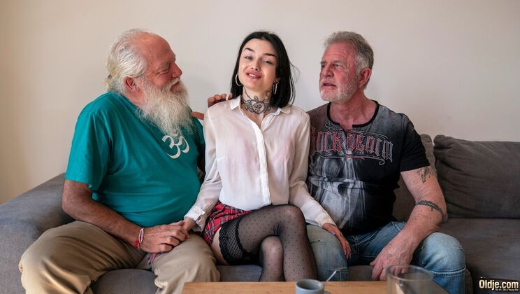 [Oldje] - Slutty Maid Gets Pussy Licked and Fucked Hard - Bruno - Chel - Snow DeVille