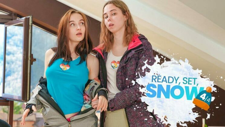 European Lesbians Enjoy Snowy Day