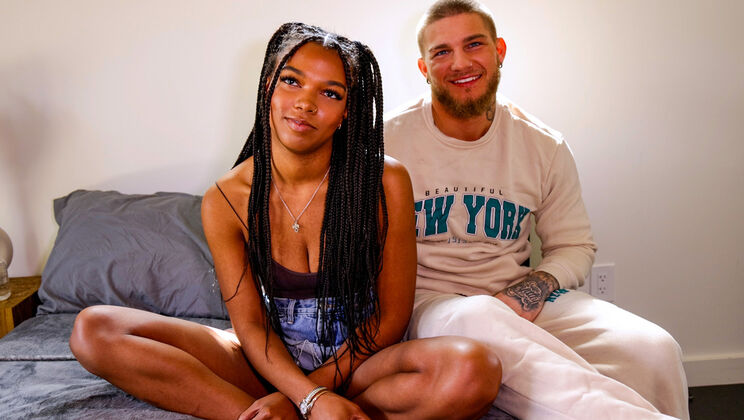 Brunette Allison Lox and Blonde Mac Lawler in Hardcore Action