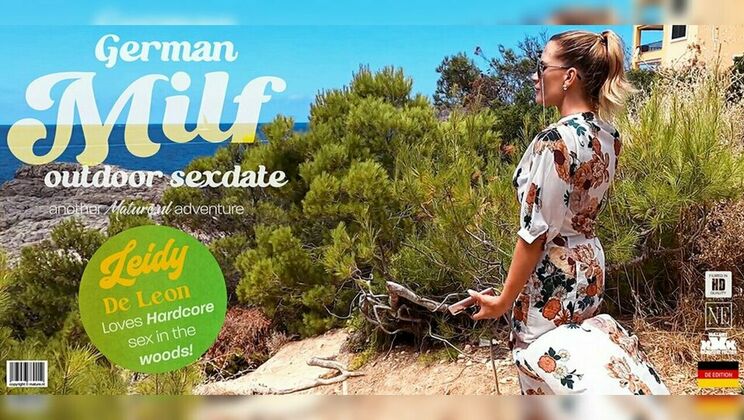 German Blonde MILF Leidy De Leon's Outdoor Adventure