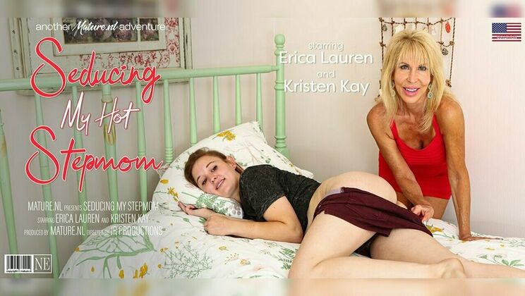 Granny Erica Lauren Enjoys Teen Kristen Kay's Touch