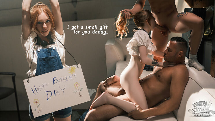 Skinny Redhead Girl's Facial Bliss