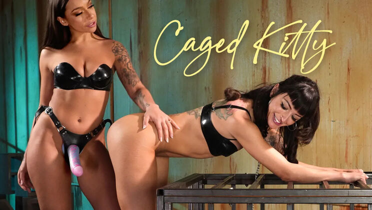 [EverythingButt(Kink)] - Lesbian Cage Fuck: April Olsen and Charlie Valentine - April Olsen - Charlie Valentine
