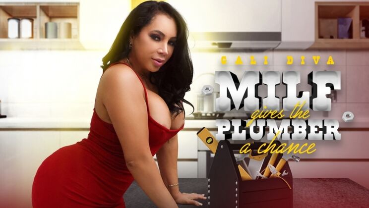 Big Ass Brunette MILF Rides Plumber