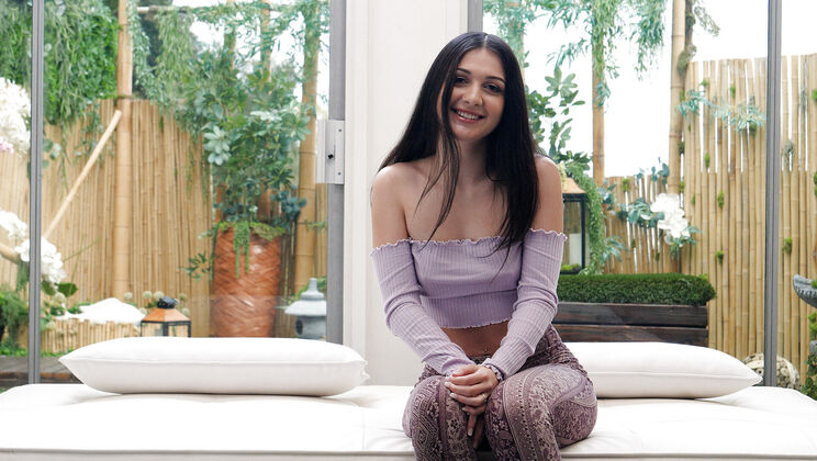 April Sucks and Gets Creampie