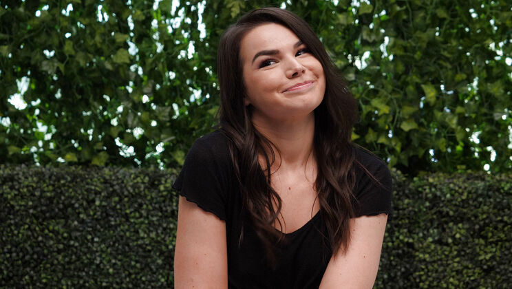 Gemma in Reverse Cowgirl Position