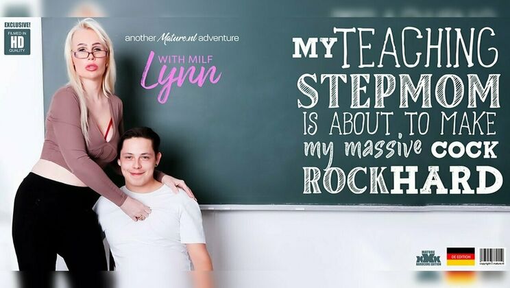 Stepson Learns to Make Blonde Stepmom Lynn Cum
