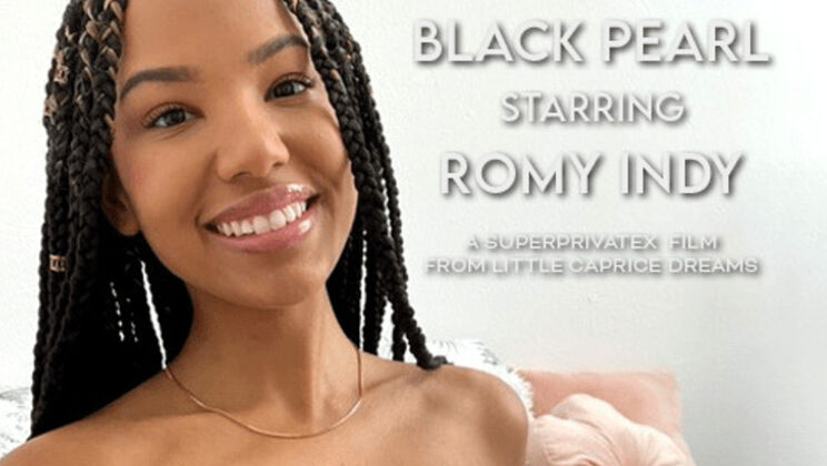 Ebony Babe Romy Indy Plays Solo - Small Tits & Dildo