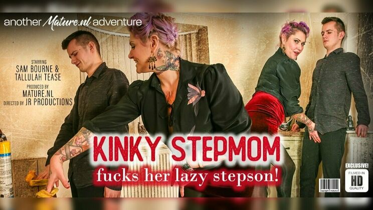Tattooed British Mom Fucks Stepson Hard!