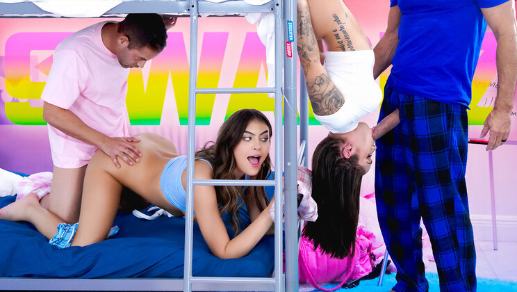 [DaughterSwap] - College Lesbians in a Cum Swapping Foursome - Nicky Rebel - Selina Bentz - Peter Fitzwell - Bunny Fae