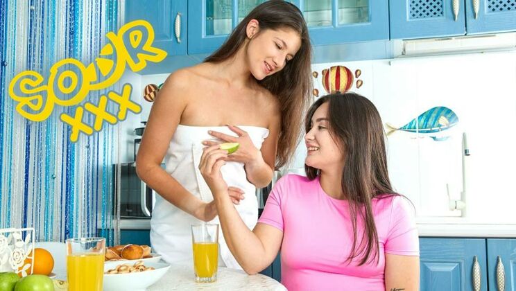 Long Hair Lesbians Kamilla C and Amelia Ost Kiss and Lick