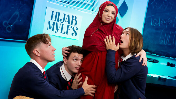 [HijabMylfs] - Female Frenzy: Gagging and Facial - Rion King - Kiki Daire - Josh Rivers - Axel Haze