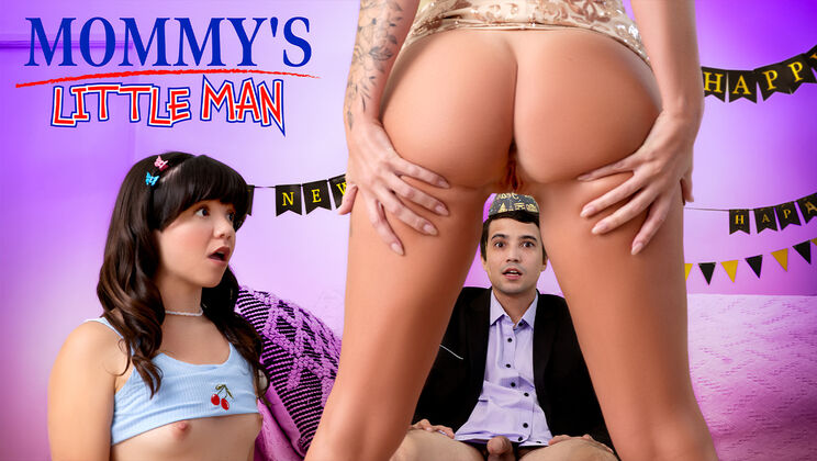 [Mommy’sLittleMan] - Threesome on New Year's: Gagging and Fucking - Ricky Spanish - Mochi Mona - Annie King