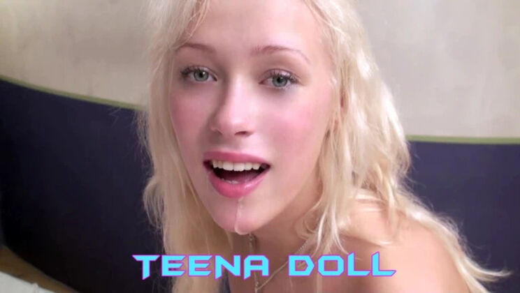 Young Teena Doll Strips for Cumshot