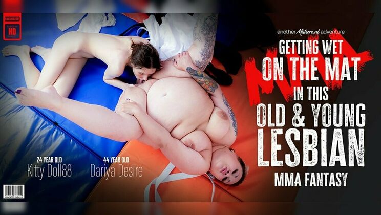 Lesbian Desire: Mature Dariya Meets Young Kitty