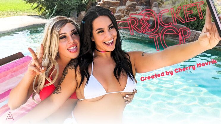 [ModelTime] - Facial Cumshot on Beautiful Blonde and Brunette - Cherry Mavrik - Misty Meaner