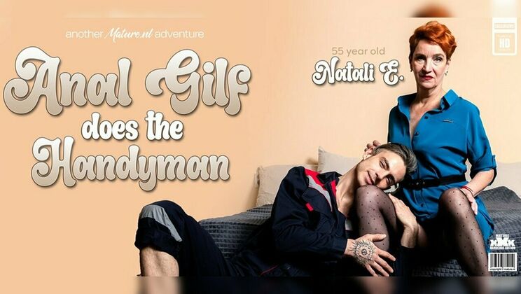 Mature Redhead Natali E. Loves Pussy and Ass Licking from Young Man