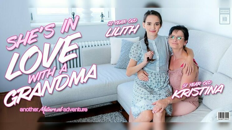 Glasses-wearing granny Kristina dominates teen Lilith