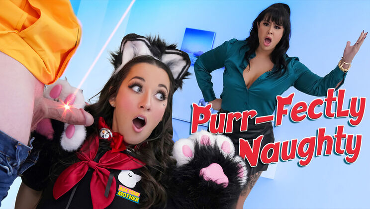 [AskYourMother] - Stepmom Freya & Petite Neko Girl Double Blowjob on Horny Stepbrother - Freya Von Doom - Jimmy Michaels - Misty Meaner