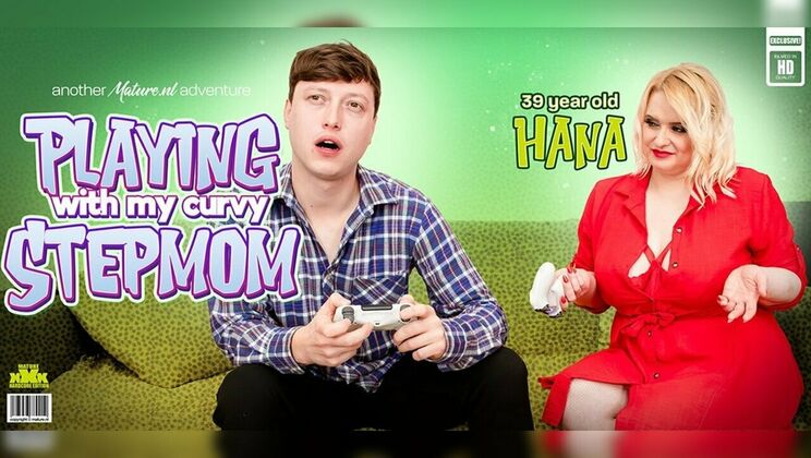 Blonde MILF Hanna loves stepson's hard cock