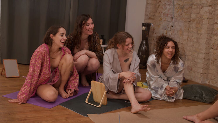 German Blonde Brunette Orgy with Ersties Models