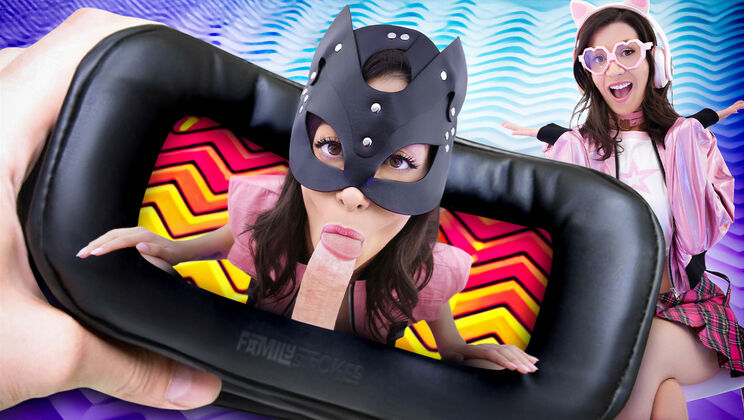 [SisLovesMe] - Stepbrother Fills Stepsister's Mouth in VR - Natalie Brooks - Joshua Lewis