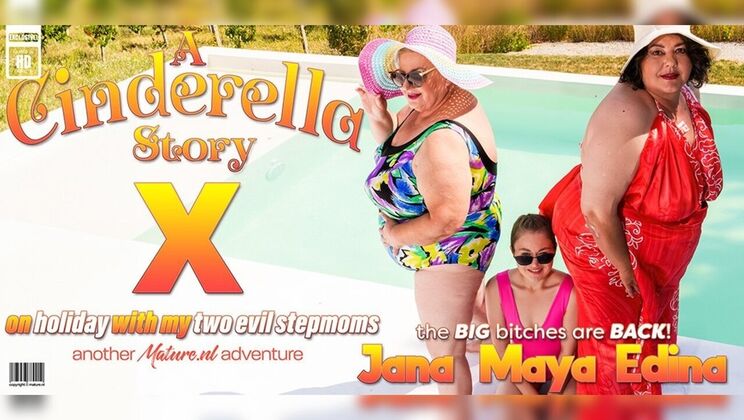 [Mature.nl] - Naughty grannies Jana & Edina spread Maya's pussy wide open - Maya - Jana - Edina