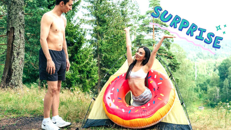 [ClubSweethearts] - Camping Adventure: Blowjob to Cumshot - Ilyas Point - Elina Sable