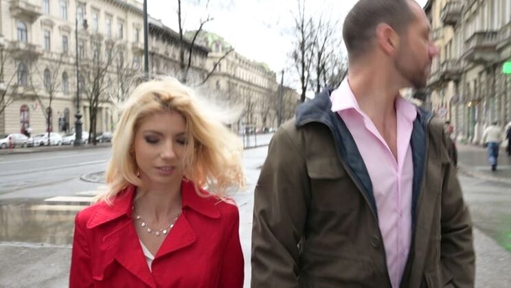 Hungarian beauty Missy Luv's pussy and feet pleased by big cock