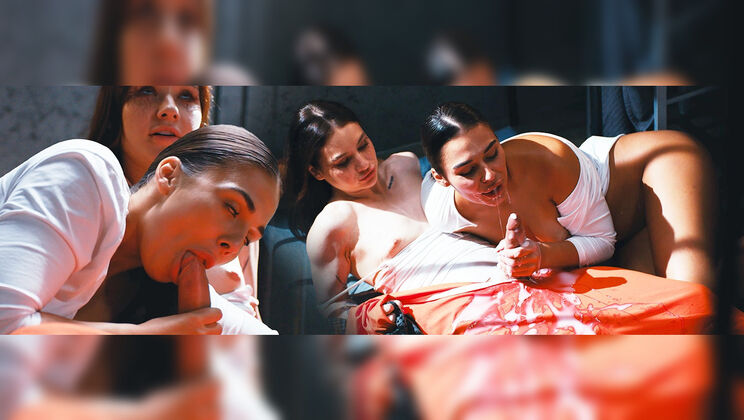 [FutanariXXX] - Prison Witch Blowjob Petite Brunette - Sam Bourne - Milan Cheek - Matty Mila