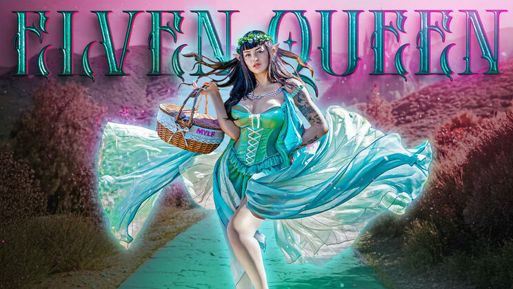 Elf Queen in Dress Gets Deepthroat and Tit Cum