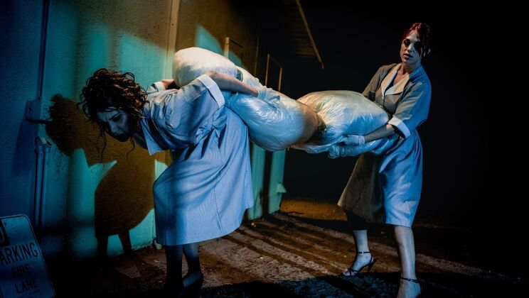 Redhead Brunette Scissoring and Ass Licking