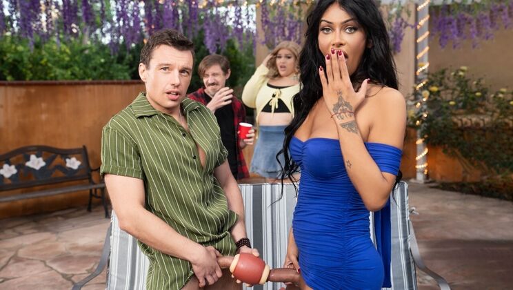 [TransAngels] - Bedroom Fuck: Balls Deep in Bubble Butt with Heels On - Johnny Palms - Victoria Grant