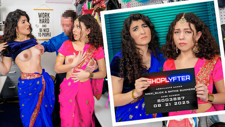 [Shoplyfter] - Pierced and Panted: Brunette Threesome - Jack Vegas - Satine Summers - Nikki Slick