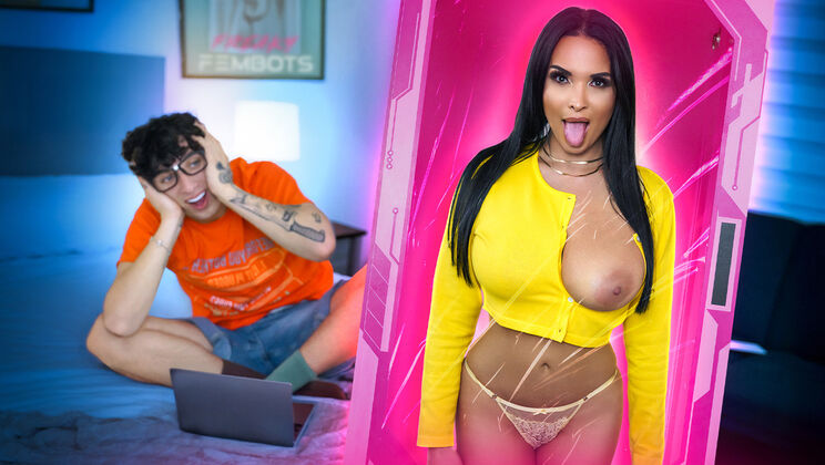 [FreakyFembots] - Tease and Rubbing with Mombot - Anissa Kate - Ethan Seeks