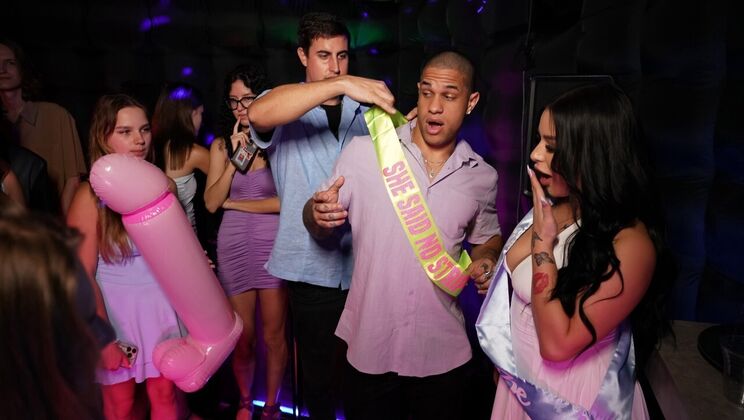 [RKPrime] - Public Sex Adventure: Fucking in Dress at a Party - Mike Ox - Diamond Franco