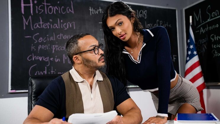 [TransSensual] - Average Dick Guy Pounds Big Tits Shemale in Hot Interracial Action - Dillon Diaz - Victoria Grant