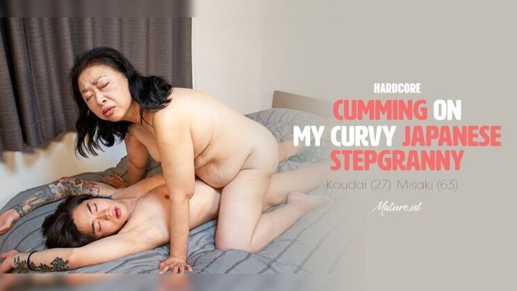 Old & Young Sex - Granny Misaki Fucks 27 Year Old Koudai With Big Nipples
