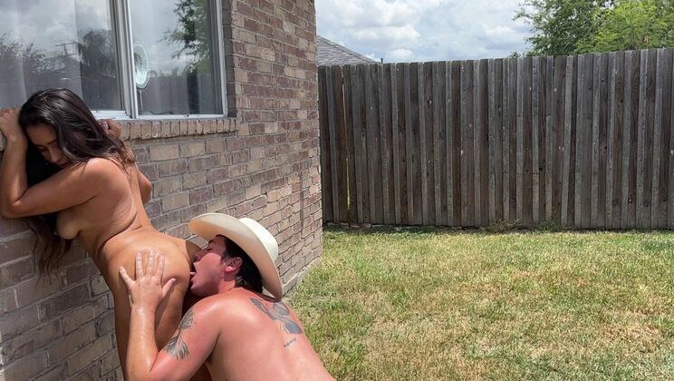 Backyard Rodeo: Zach Gets Handjob and Footjob From Alexa