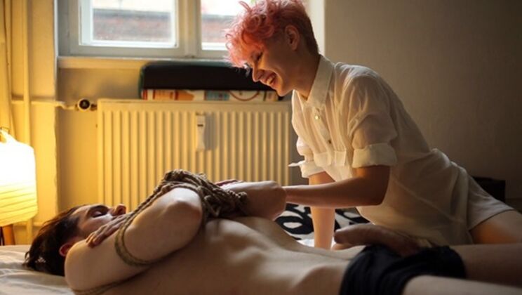 Vicky & Eric: Bedroom Teasing & Kissing