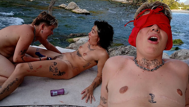 River Oral: Elios & Klou Caressing and Cuddling