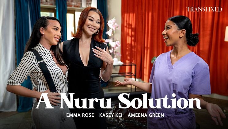 Kasey Kei, Emma Rose & Ameena Green: Nuru Gel Massage, Anal and Kissing