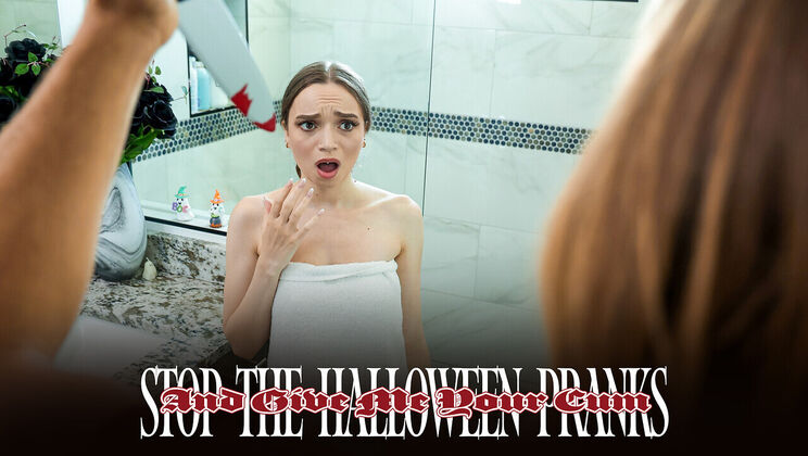 Petite Halloween Girl Wants Your Load Now